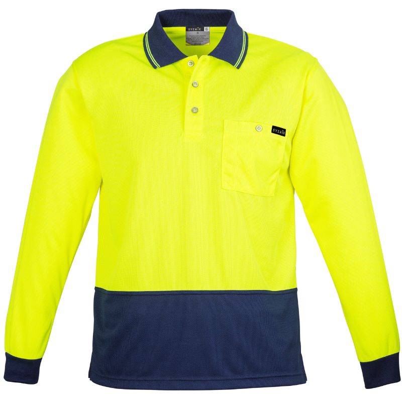 Hi Vis Comfort Back Long Sleeve Polo ZH410