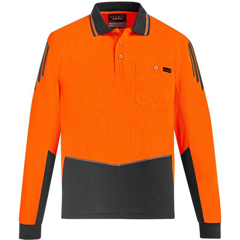 Hi Vis Flux Long Sleeve Polo ZH310