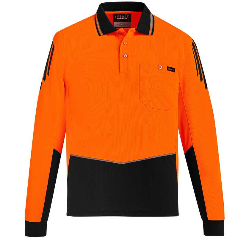 Hi Vis Flux Long Sleeve Polo ZH310