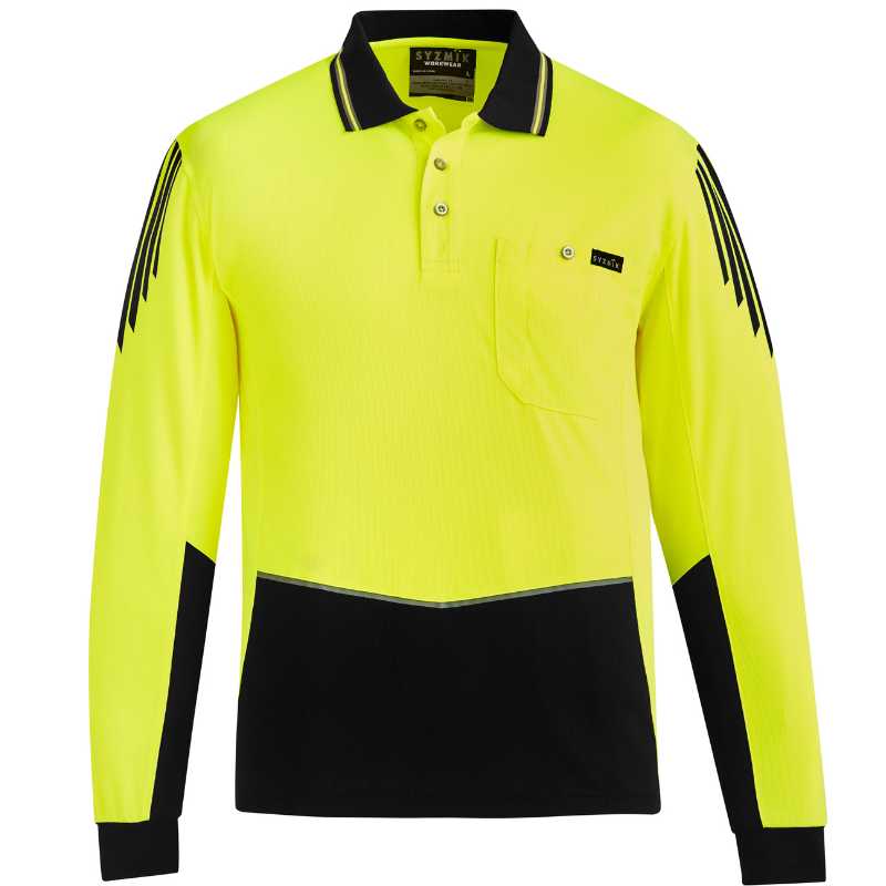 Hi Vis Flux Long Sleeve Polo ZH310