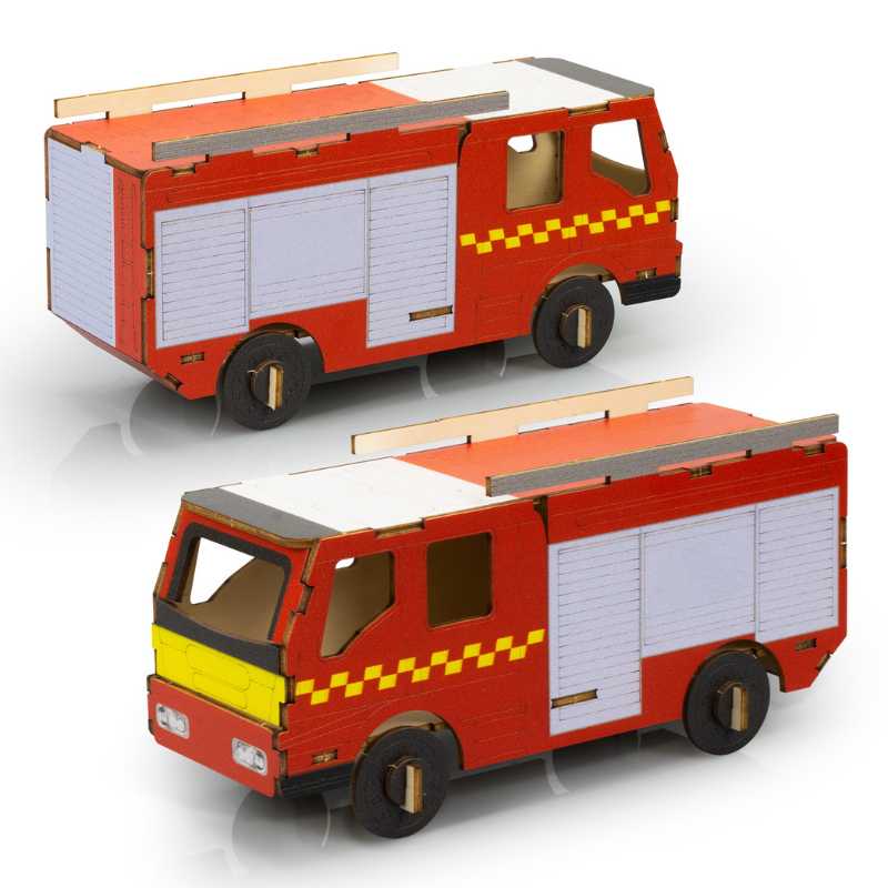 Fire Truck Wooden Model