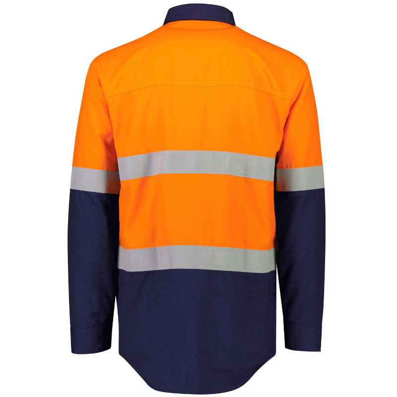 Orange Flame Lightweight Ripstop Spliced Shirt - Hoop Taped ZW180