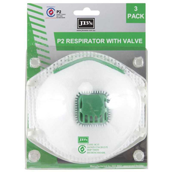 JB's Blister P2 Respirator With Valve 8C15