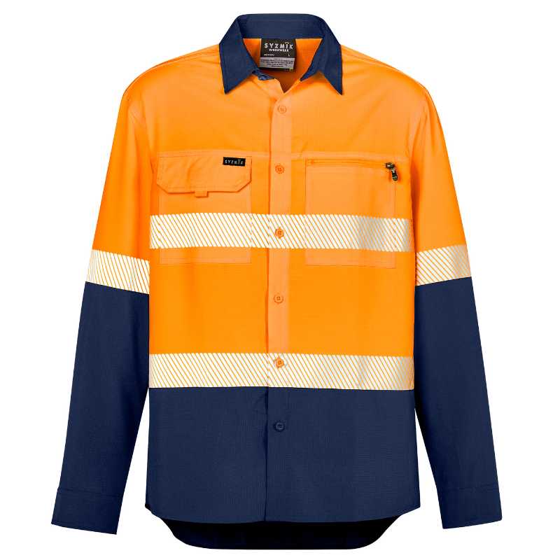 Hi Vis Outdoor Segmented Tape Long Sleeve Shirt ZW470