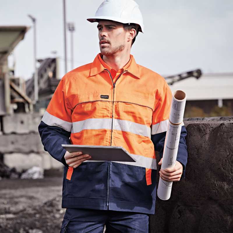 Hi Vis Cotton Drill Jacket ZJ590