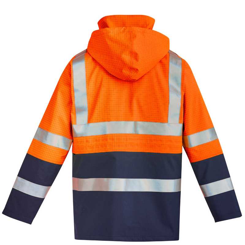 Orange Flame Arc Rated Antistatic Waterproof Jacket ZJ900