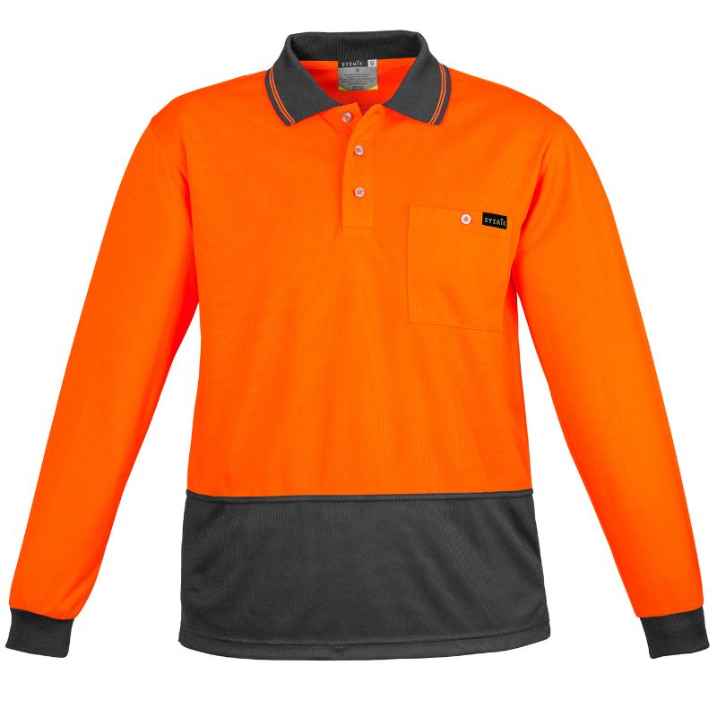 Hi Vis Comfort Back Long Sleeve Polo ZH410