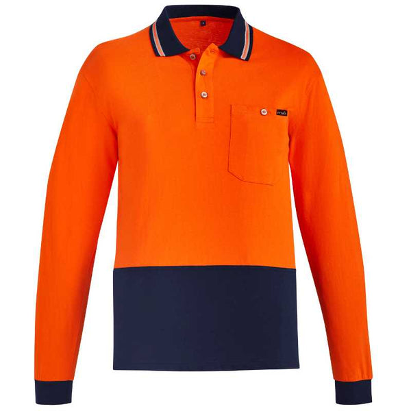 Hi Vis Cotton Long Sleeve Polo ZH430