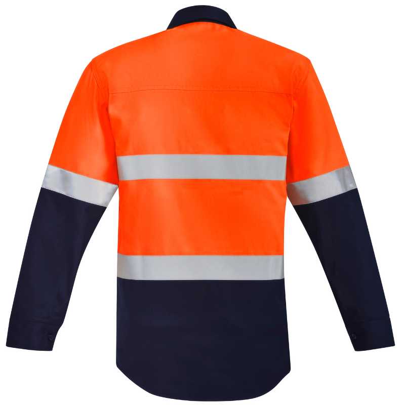 Orange Flame Hi Vis Closed Front Shirt - Hoop Taped ZW143