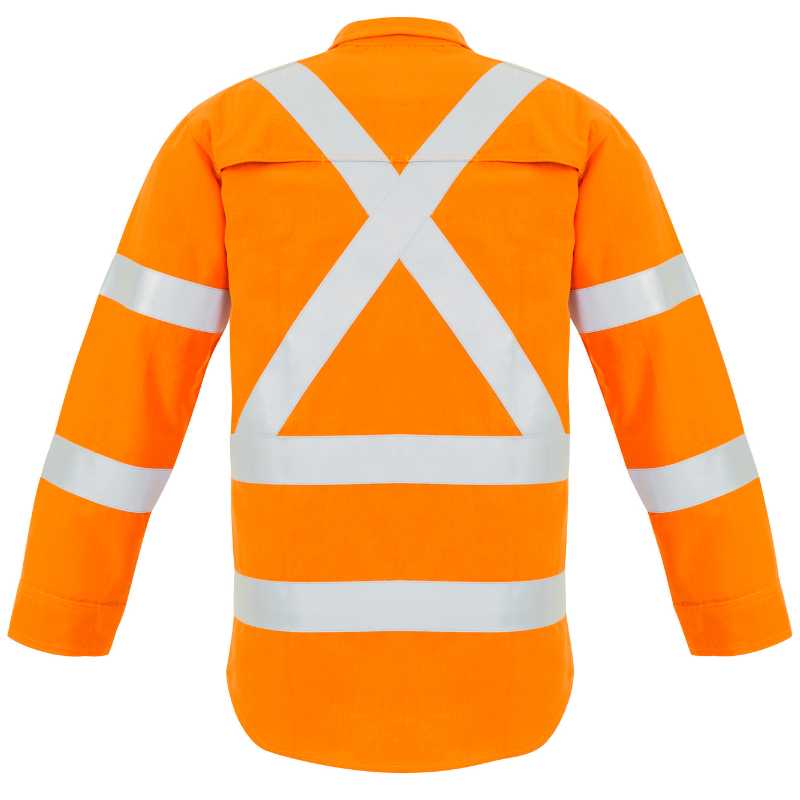 Red Flame Hi Vis X Back Shirt ZW137