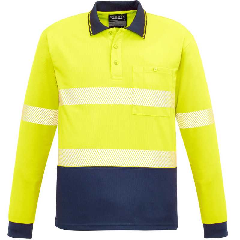 Hi Vis Segmented Tape Long Sleeve Polo ZH530