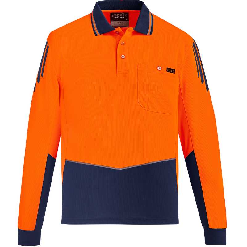 Hi Vis Flux Long Sleeve Polo ZH310