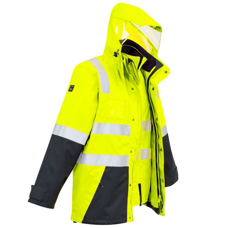 Hi Vis 4 In 1 Waterproof Jacket ZJ532