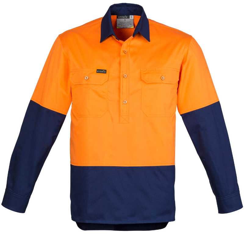 Closed Front Long Sleeve Shirt ZW560