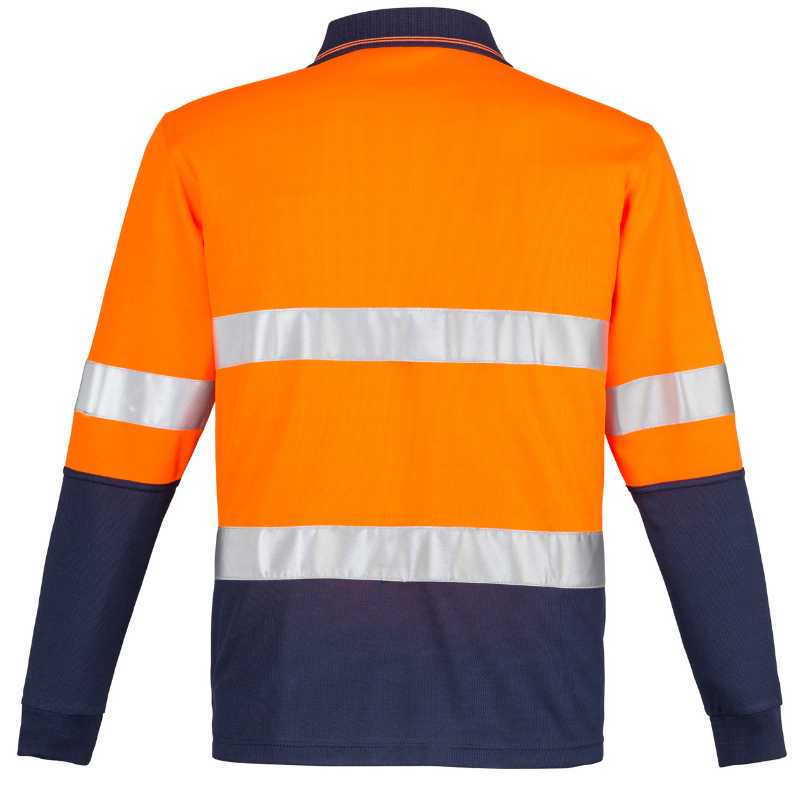 Hi Vis Spliced Long Sleeve Polo - Hoop Taped ZH235