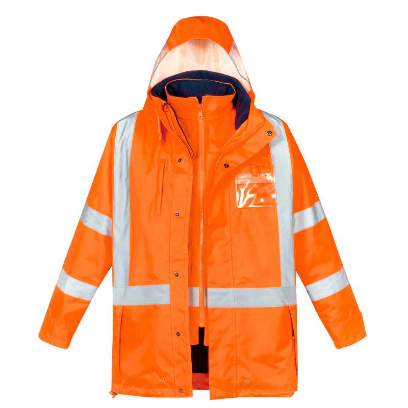 Hi Vis X Back 4 In 1 Waterproof Jacket ZJ616