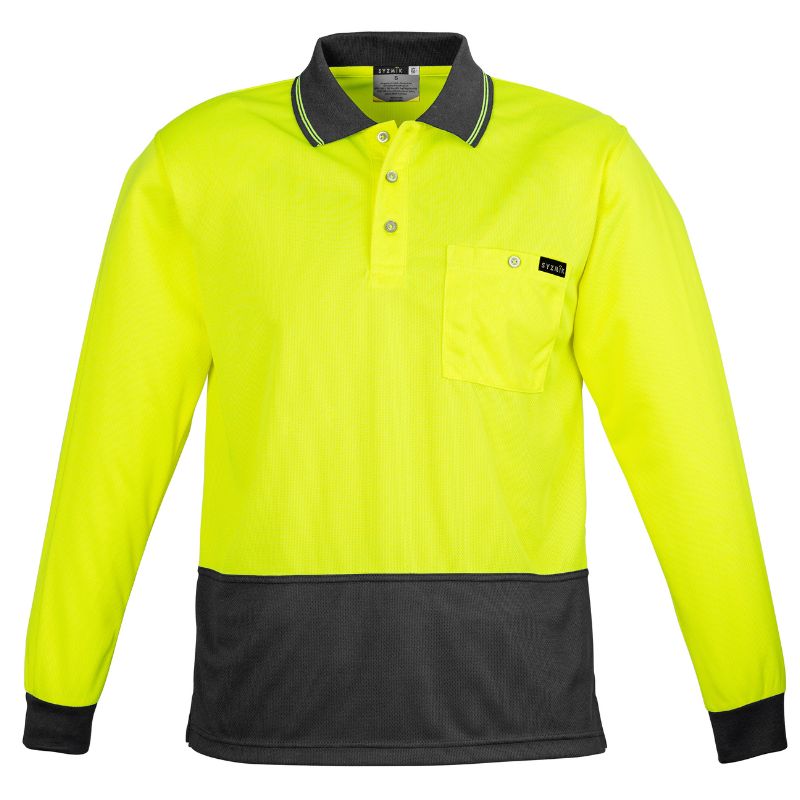 Hi Vis Comfort Back Long Sleeve Polo ZH410