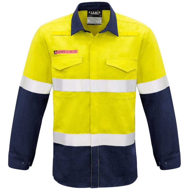 Red Flame Hi Vis Shirt - Hoop Taped ZW132