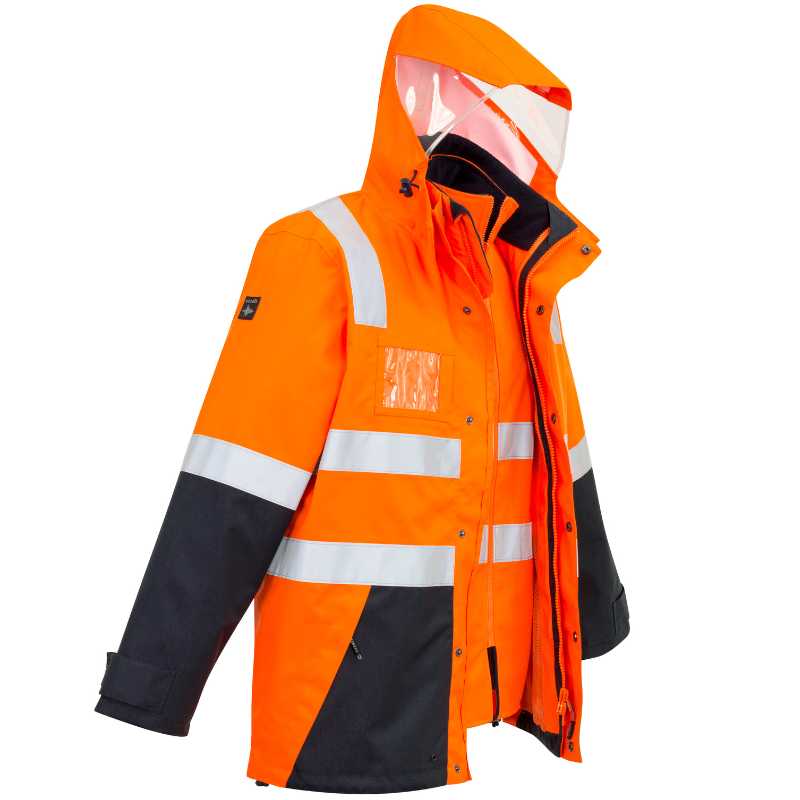 Hi Vis 4 In 1 Waterproof Jacket ZJ532