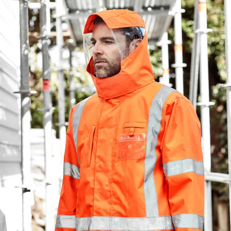 Hi Vis X Back 4 In 1 Waterproof Jacket ZJ616