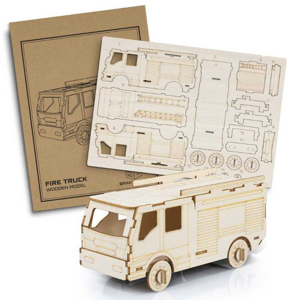 Fire Truck Wooden Model