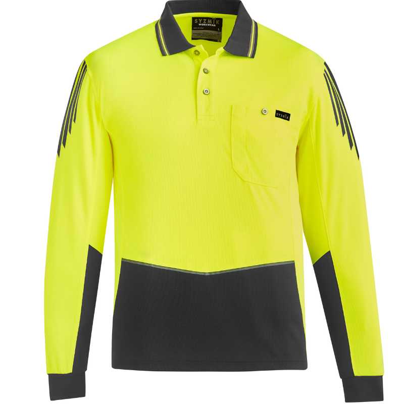 Hi Vis Flux Long Sleeve Polo ZH310